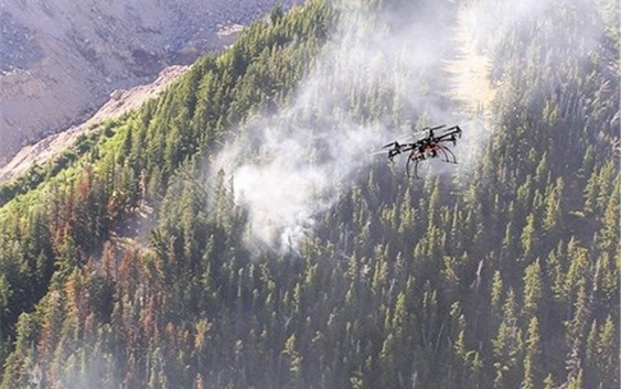 Drones packing infrared imaging cameras identify wildfires