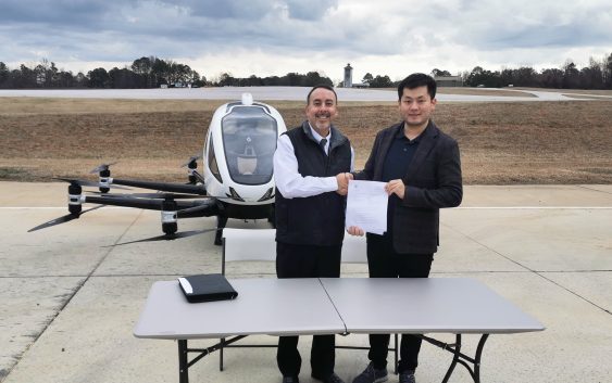EHang Conducts Their First-Ever U.S Trial Flight of Autonomous EHang 216 Air Taxi at North Carolina Transportation Summit
