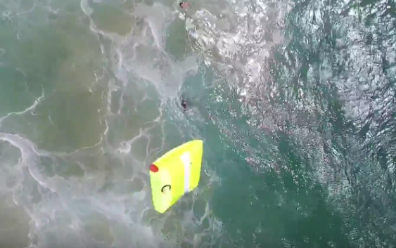 The world’s first surf rescue – drone saves 2 struggling teenage swimmers